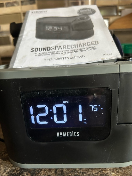 Homedics Other - Homedics SoundSpa Recharged Alarm Clock - ceiling projection if need be.